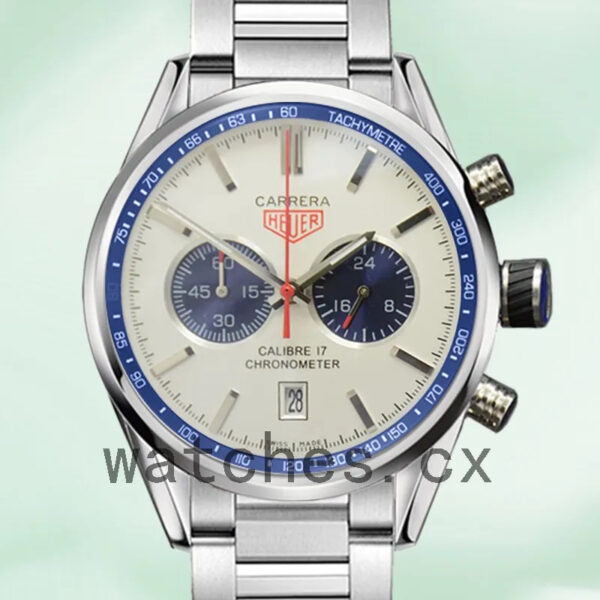 Tag Heuer Carrera Men 43mm CarreraWSB-009 Silver-tone Bracelet