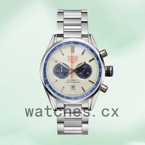Tag Heuer Carrera Men 43mm CarreraWSB-009 Silver-tone Bracelet - Image 2