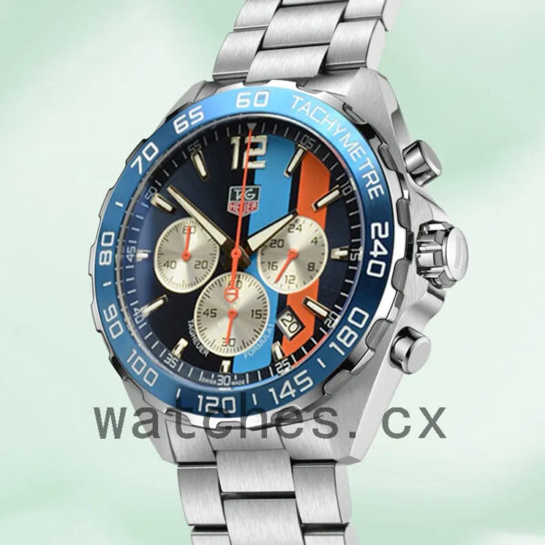 Tag Heuer Formula 1 43mm Formula1BLSB-002 Men Blue Dial Bracelet - Image 3