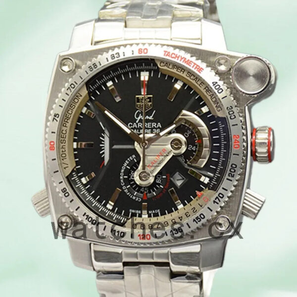 Tag Heuer Grand Carrera GrandCarreraBKSB-001 Men 43mm Black Dial