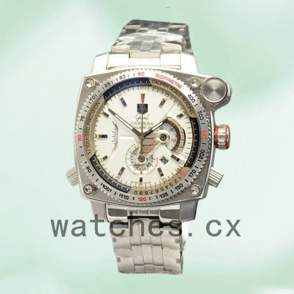 Tag Heuer Grand Carrera 43mm GrandCarreraWSB-002 Men Bracelet Silver-tone - Image 2