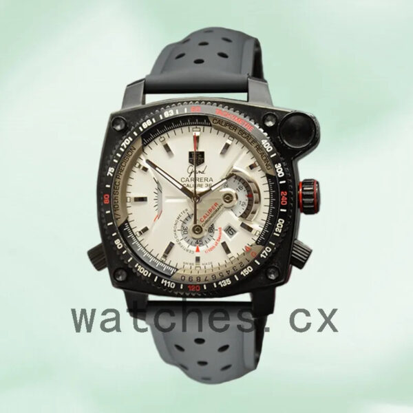 Tag Heuer Grand Carrera 43mm Men GrandCarreraWSR-004 White Dial Quartz - Image 2
