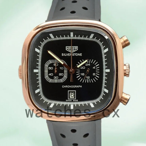 Tag Heuer Silverstone Men SilverstoneBKSR-003 43mm Rose Gold-tone Black Dial
