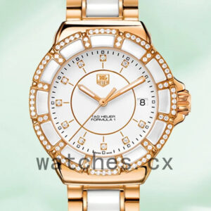 Tag Heuer Formula 1 38mm Ladies WAH1222.BB0866-001 White Dial Rose Gold-tone