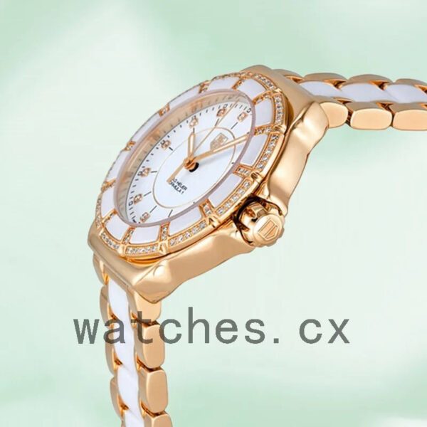 Tag Heuer Formula 1 38mm Ladies WAH1222.BB0866-001 White Dial Rose Gold-tone - Image 3