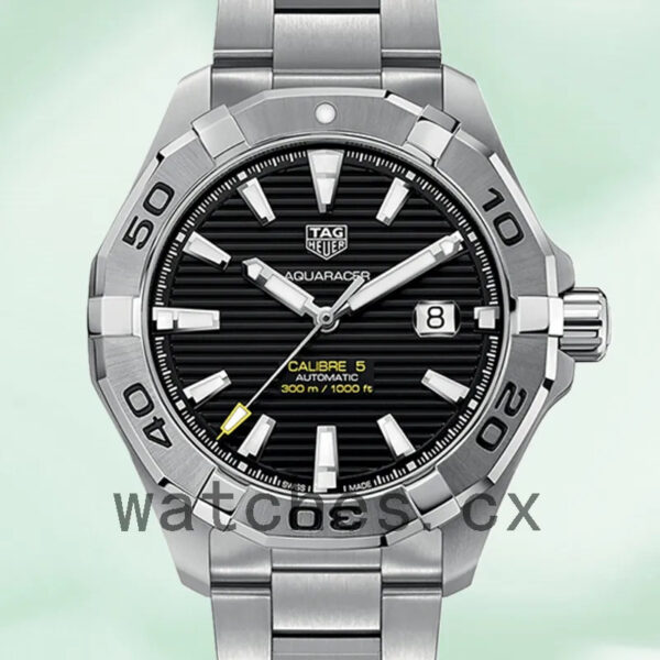 Tag Heuer Aquaracer Men 43mm WAY2010.BA0927 Silver-tone Bracelet