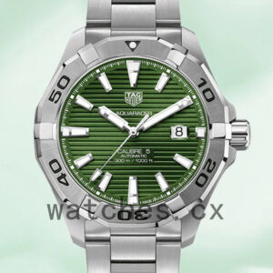 Tag Heuer Aquaracer Men WAY2015.BA0927 43mm Green Dial Silver-tone