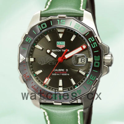 Tag Heuer Aquaracer WAY201E.BA0927-001 43mm Men Leather Strap Grey Dial