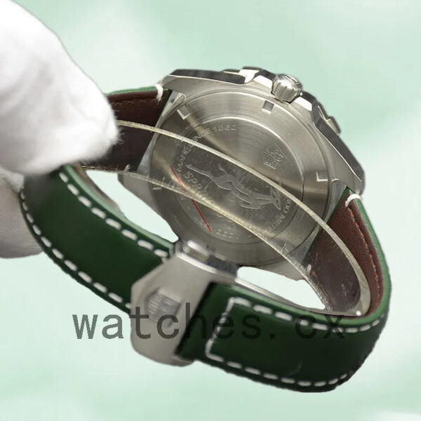Tag Heuer Aquaracer WAY201E.BA0927-001 43mm Men Leather Strap Grey Dial - Image 3