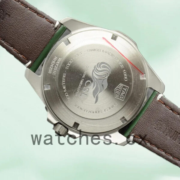 Tag Heuer Aquaracer WAY201E.BA0927-001 43mm Men Leather Strap Grey Dial - Image 4