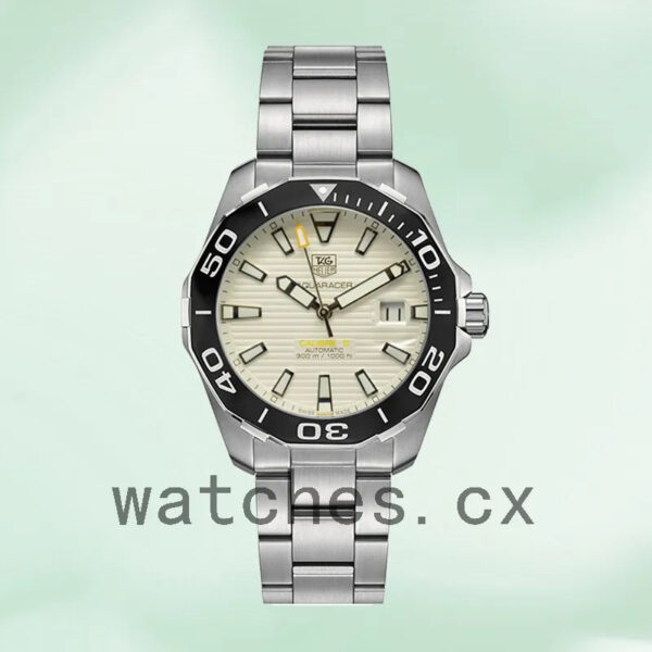 Tag Heuer Aquaracer 43mm WAY211A-001 Men Silver-tone White Dial - Image 2