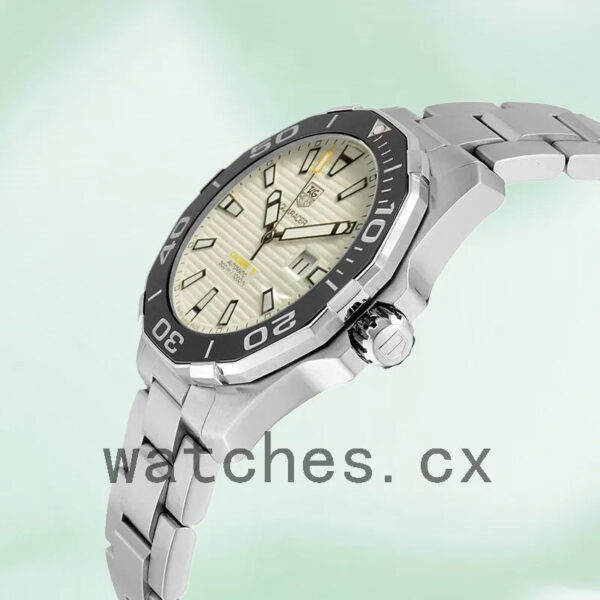 Tag Heuer Aquaracer 43mm WAY211A-001 Men Silver-tone White Dial - Image 3
