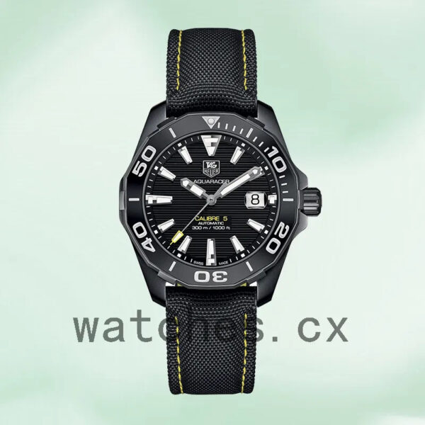 Tag Heuer Aquaracer Men 43mm WAY218A.FC6362 Black Dial - Image 2