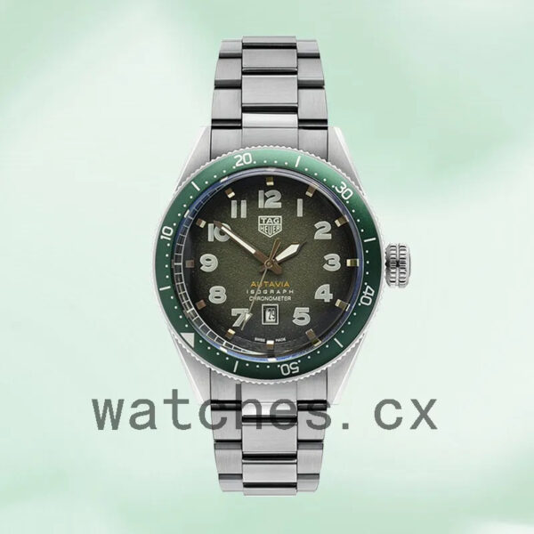 Tag Heuer Autavia 43mm WBE5114-002 Men Bracelet Silver-tone - Image 2
