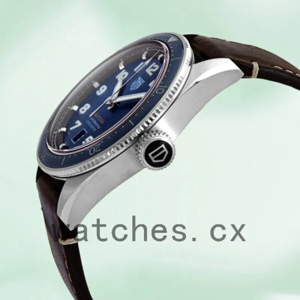Tag Heuer Autavia WBE5116.FC8266 Men 43mm Leather Strap - Image 3