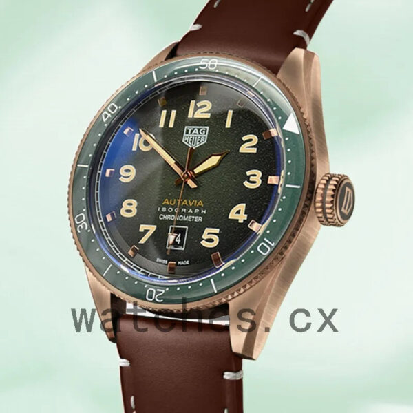 Tag Heuer Autavia 43mm Men WBE5190.FC8268-001 Green Dial Automatic - Image 3