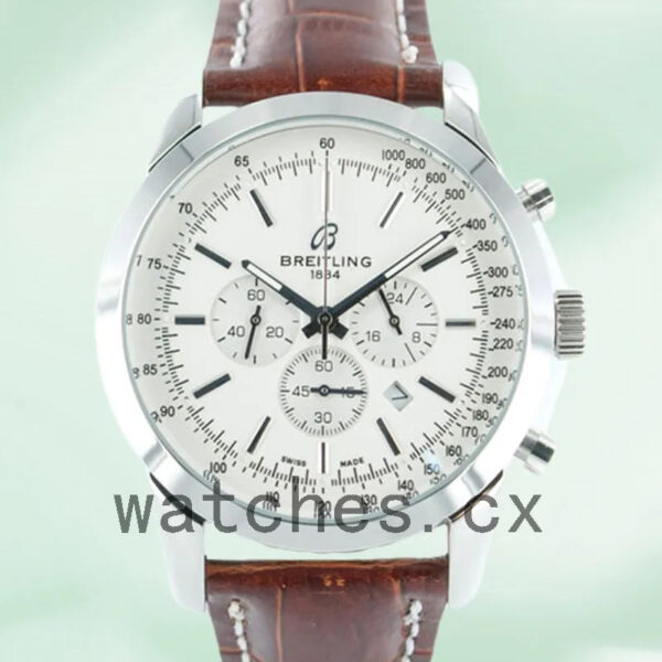 Breitling Transocean Chronograph 46mm Men’s TransoceanW011 White Dial Strap Replica Watches