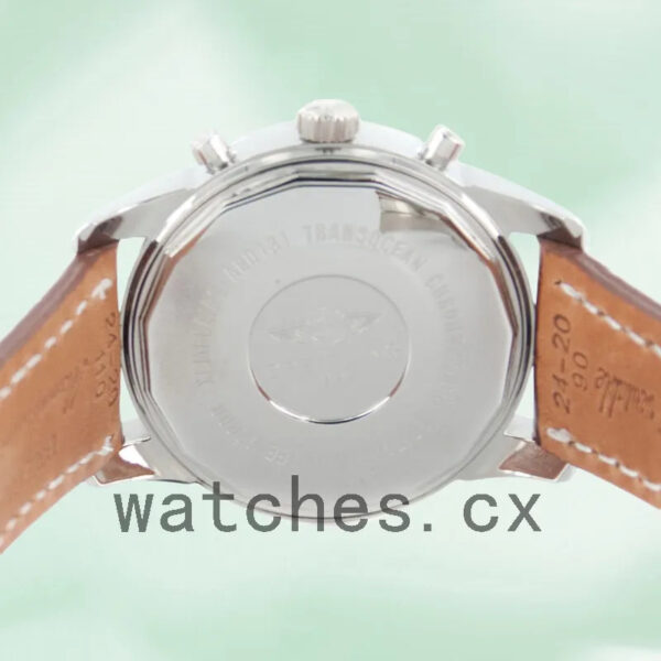 Breitling Transocean Chronograph 46mm Men’s TransoceanW011 White Dial Strap Replica Watches - Image 4