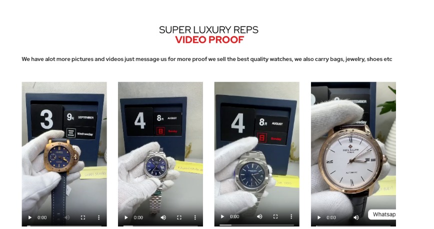 Comparison of replica watch pricing across different sites