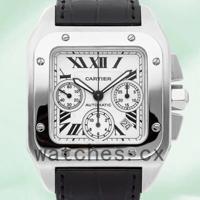 Cartier Santos W20090X8 Men’s 42mm Automatic White Dial Replica Watches