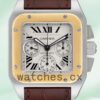 Cartier Santos 39mm Men’s W20091X7 Silver-tone Leather Strap Replica Watches