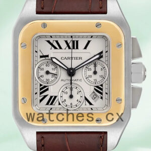 Cartier Santos 39mm Men’s W20091X7 Silver-tone Leather Strap Replica Watches