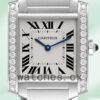 Cartier Tank Francaise Ladies W4TA0009 25mm/34mm Bracelet White Dial Replica Watches