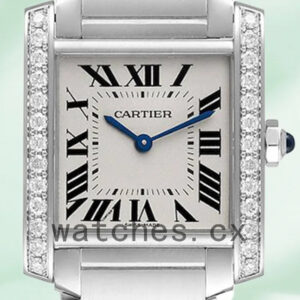 Cartier Tank Francaise Ladies W4TA0009 25mm/34mm Bracelet White Dial Replica Watches
