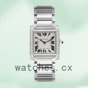 Cartier Tank Francaise Ladies W4TA0009 25mm/34mm Bracelet White Dial Replica Watches