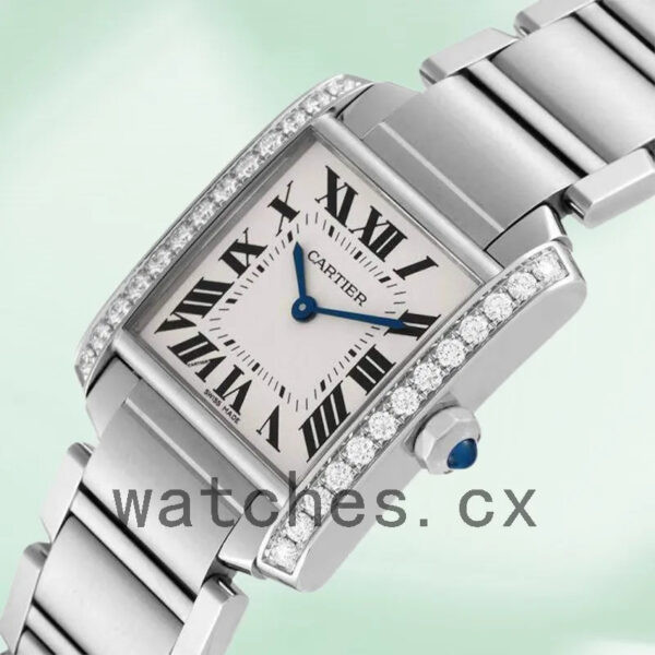 Cartier Tank Francaise Ladies W4TA0009 25mm/34mm Bracelet White Dial Replica Watches
