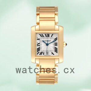 Cartier Tank Francaise W50001R2 Men’s 34mm Silver White Dial Bracelet Replica Watches