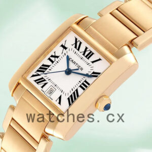 Cartier Tank Francaise W50001R2 Men’s 34mm Silver White Dial Bracelet Replica Watches