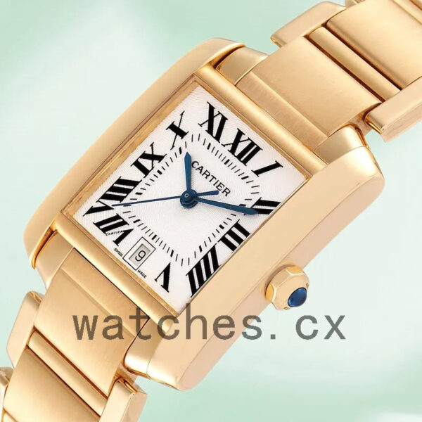 Cartier Tank Francaise W50001R2 Men’s 34mm Silver White Dial Bracelet Replica Watches