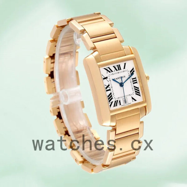 Cartier Tank Francaise W50001R2 Men’s 34mm Silver White Dial Bracelet Replica Watches