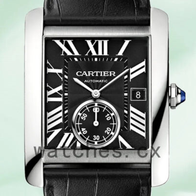 Cartier Tank MC 36mm W5330004 Men’s Silver-tone Leather Strap Replica Watches