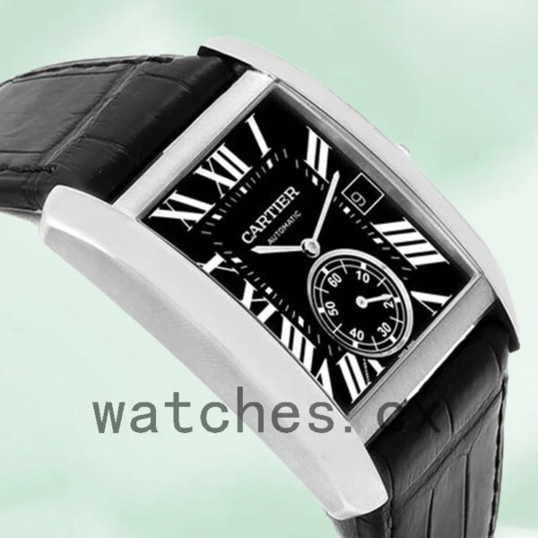 Cartier Tank MC 36mm W5330004 Men’s Silver-tone Leather Strap Replica Watches