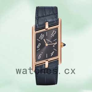 Cartier Tank Asymetrique Men’s 26mm WGTA0043 Black Dial Replica Watches