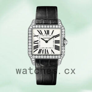 Cartier Santos Ladies 33mm WH100251 Silver-tone Quartz Replica Watches