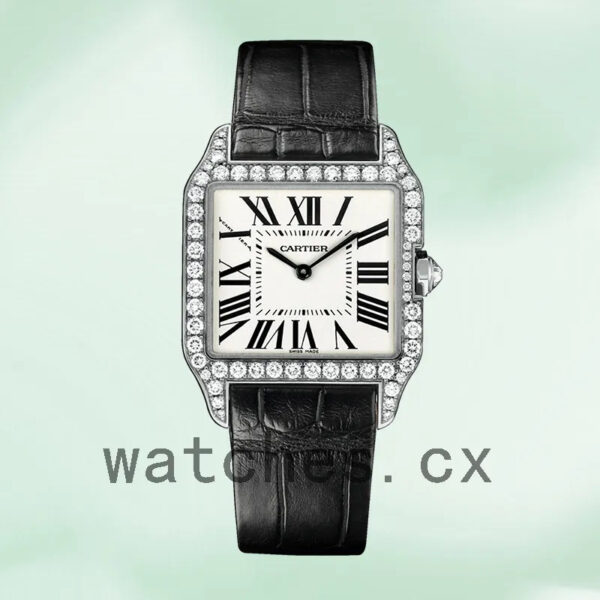 Cartier Santos Ladies 33mm WH100251 Silver-tone Quartz Replica Watches