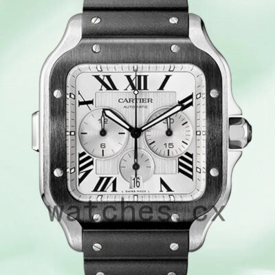 Cartier Santos 43mm WSSA0017 Men’s Silver Dial Replica Watches