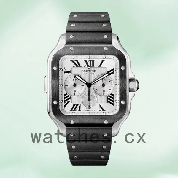 Cartier Santos 43mm WSSA0017 Men’s Silver Dial Replica Watches