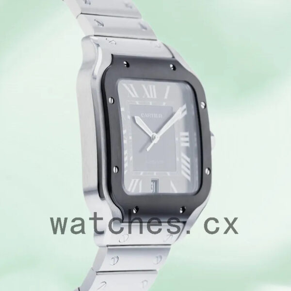 Cartier Santos WSSA0037 Men’s 39mm Black Dial Replica Watches - Image 4