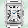 Cartier Tank Anglaise Ladies 36mm WT100010 Silver Dial Replica Watches