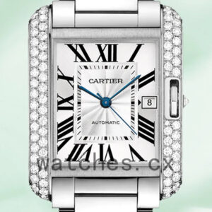 Cartier Tank Anglaise Ladies 36mm WT100010 Silver Dial Replica Watches