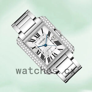 Cartier Tank Anglaise Ladies 36mm WT100010 Silver Dial Replica Watches