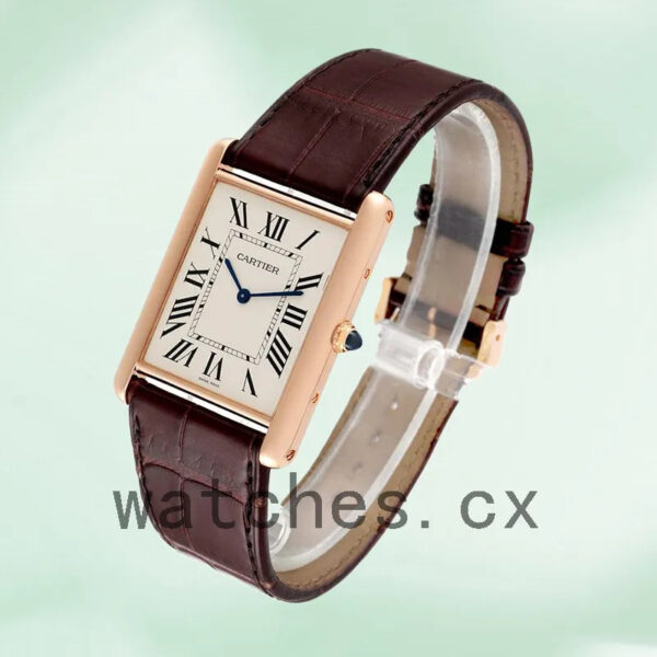 Cartier Tank Louis W1560017 28mm/36mm Ladies/Men’s Rose Gold-tone Replica Watches - Image 3
