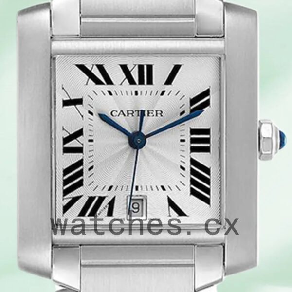 Cartier Tank Francaise W51002Q3 34mm Unisex Silver Dial Bracelet Replica Watches