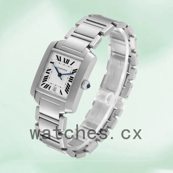Cartier Tank Francaise W51002Q3 34mm Unisex Silver Dial Bracelet Replica Watches