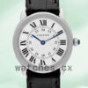 Cartier Ronde W6700155 35mm Ladies Strap Silver-tone Replica Watches