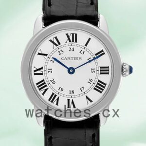 Cartier Ronde W6700155 35mm Ladies Strap Silver-tone Replica Watches